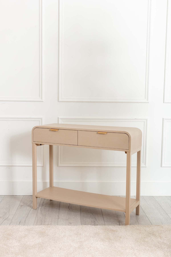Carraig Donn Arlo White Wood Console Table