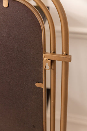 Carraig Donn Art Deco Gold Triple Wall Mirror