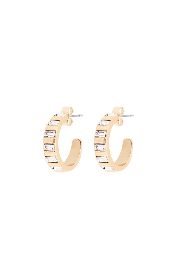 Carraig Donn Art Deco Hoop Earrings in Gold