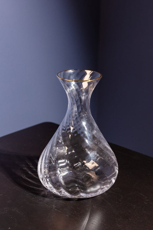 Aster Gold Trimmed Wine Carafe