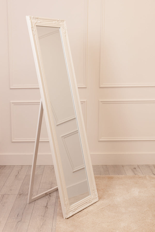 Carraig Donn Audrey Cream Floor Standing Mirror