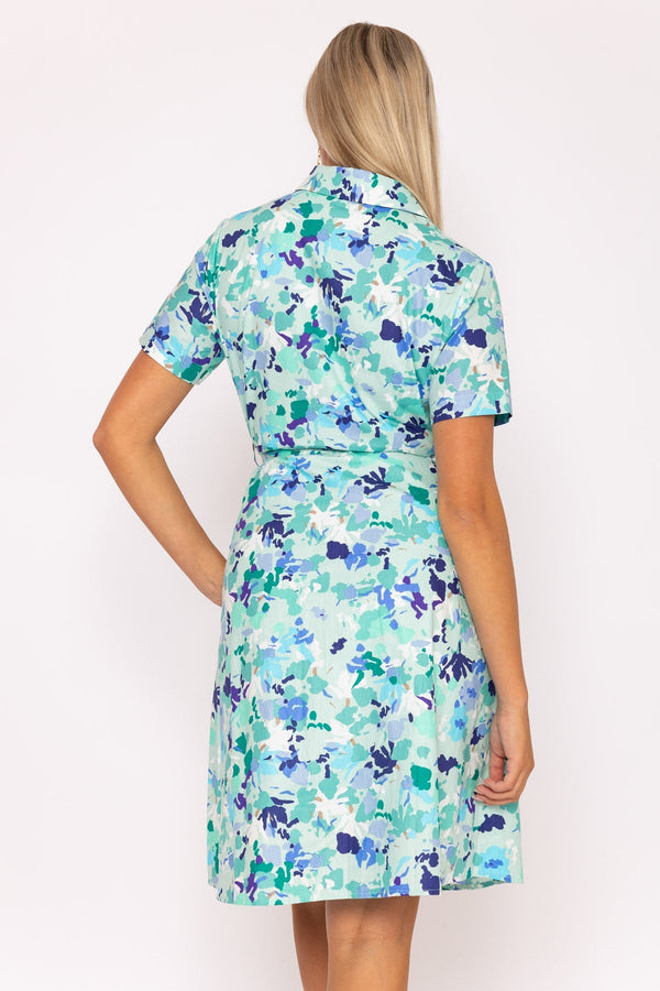 Carraig Donn Aurora Blue Printed Shirt Dress