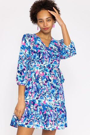 Carraig Donn Ava Mini Dress in Blue Print