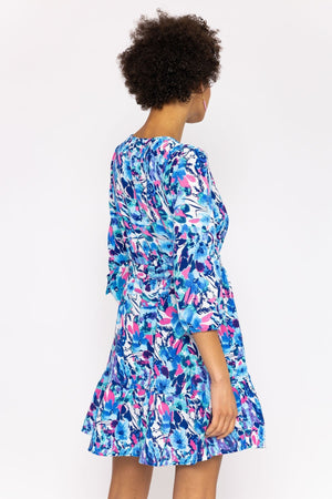 Carraig Donn Ava Mini Dress in Blue Print