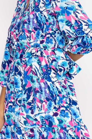 Carraig Donn Ava Mini Dress in Blue Print