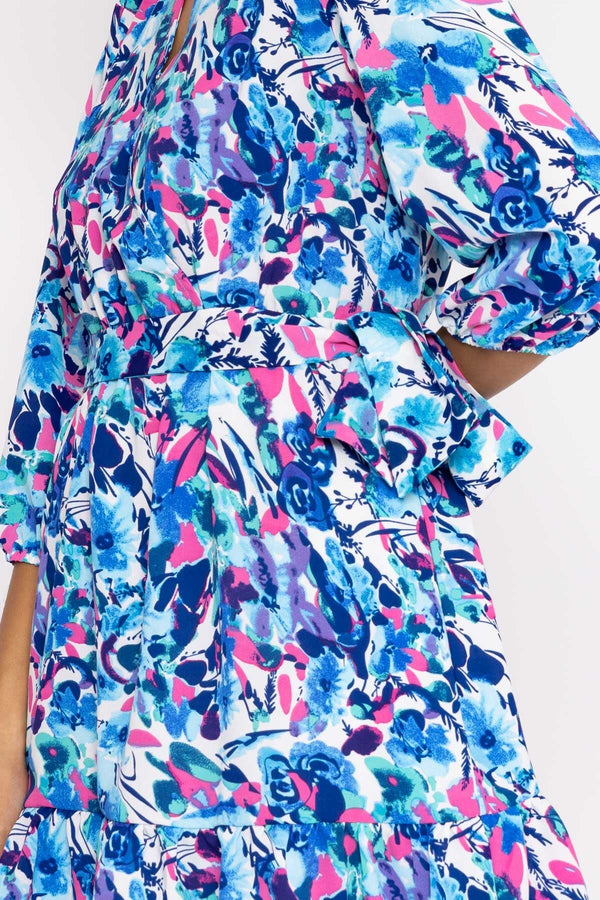 Carraig Donn Ava Mini Dress in Blue Print