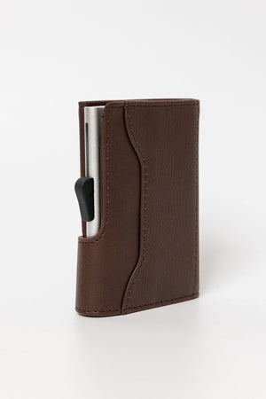 Carraig Donn Bank Cards Protector Wallet in Dark Brown