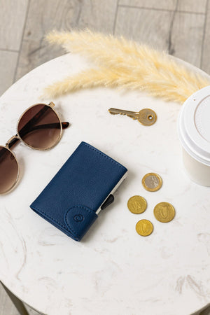 Carraig Donn Bank Cards Protector Wallet in Navy Blue