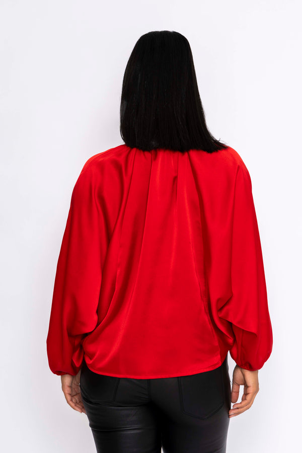 Carraig Donn Batwing Blouse in Red