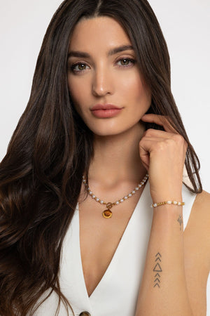 Carraig Donn Beaded T-Bar Pendant Necklace