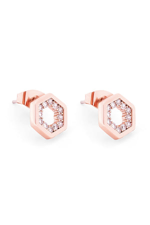 Carraig Donn Bee Hexagonal Stud Earrings