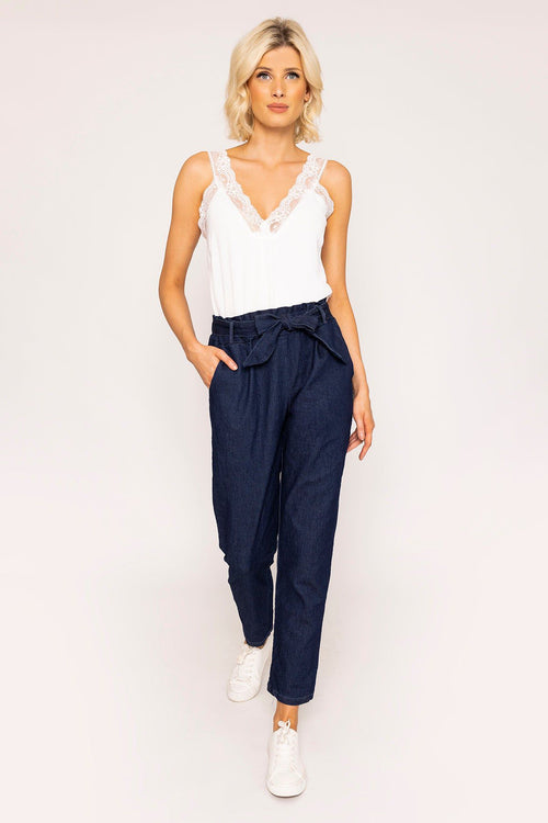 Carraig Donn Belted Jeans in Denim