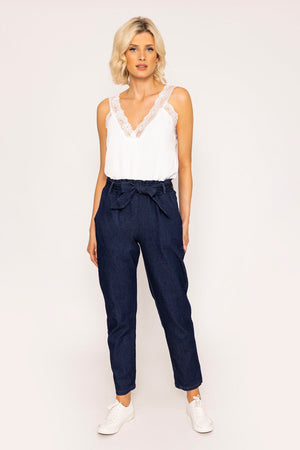 Carraig Donn Belted Jeans in Denim