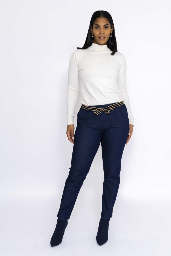 Carraig Donn Belted Jeans in Denim