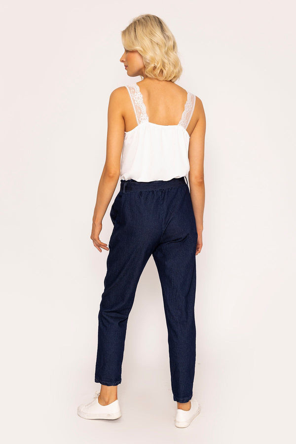 Carraig Donn Belted Jeans in Denim