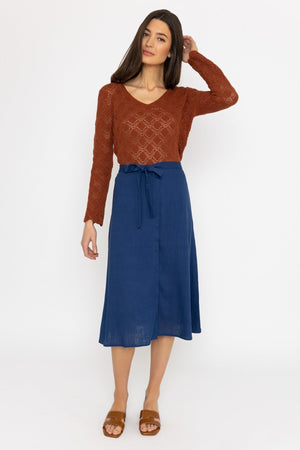 Carraig Donn Belted Midi Skirt
