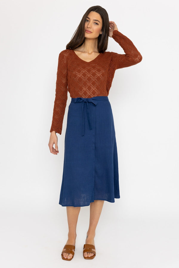 Carraig Donn Belted Midi Skirt