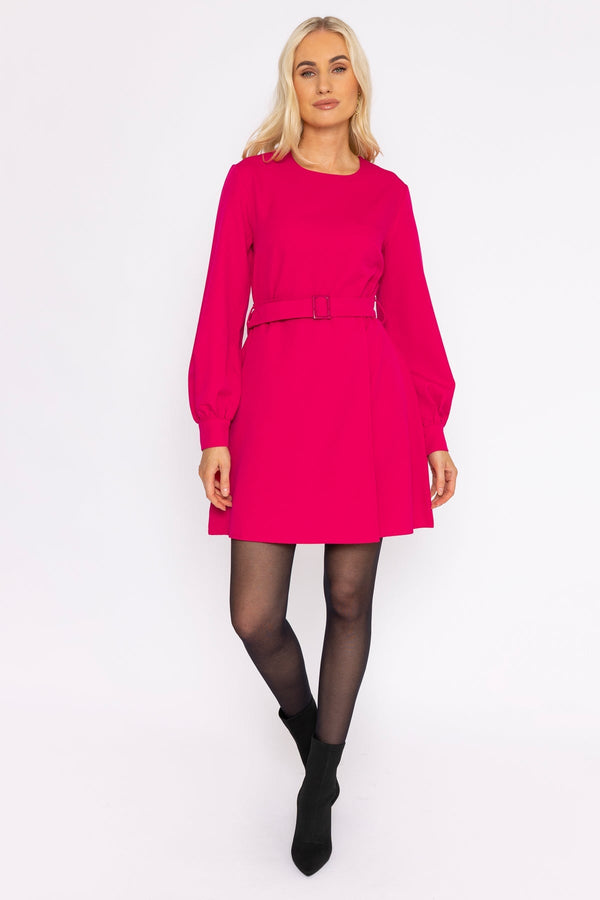 Carraig Donn Belted Mini Dress in Fuchsia