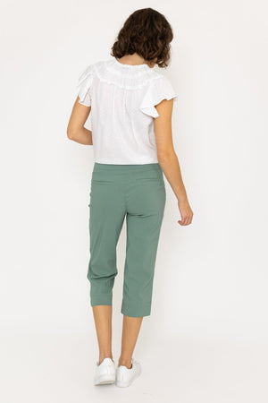 Carraig Donn Bengaline Crop Pant in Khaki