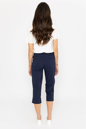 Carraig Donn Bengaline Crop Pant in Navy