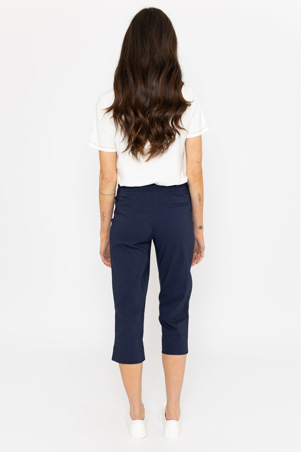 Carraig Donn Bengaline Crop Pant in Navy