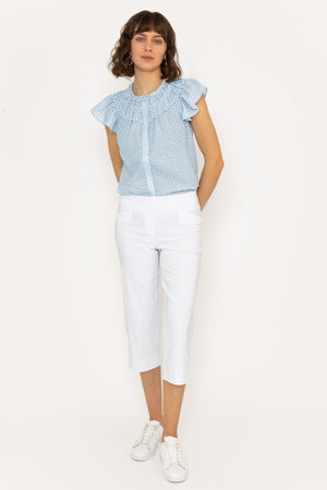 Carraig Donn Bengaline Crop Pant in White