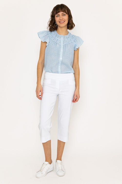 Bengaline Crop Pant in White