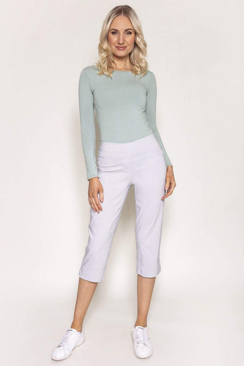 Bengaline Crop Pants in Grey