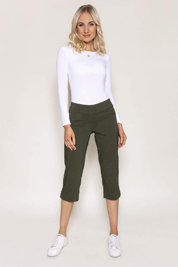 Carraig Donn Bengaline Crop Pants in Khaki