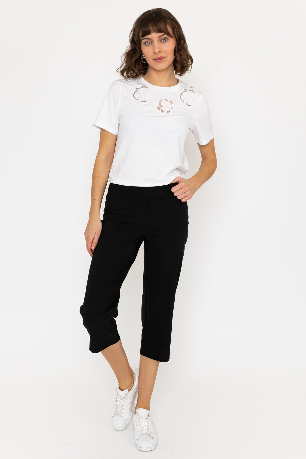 Bengaline Crop Pants in Black