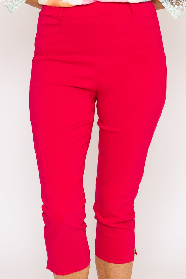 Carraig Donn Bengaline Cropped Trousers in Hot Pink