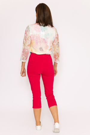 Carraig Donn Bengaline Cropped Trousers in Hot Pink