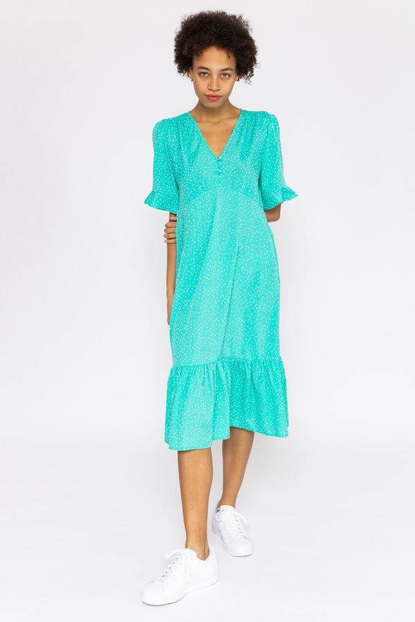 Carraig Donn Betty Midi Dress in Aqua Print