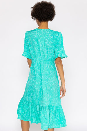 Carraig Donn Betty Midi Dress in Aqua Print
