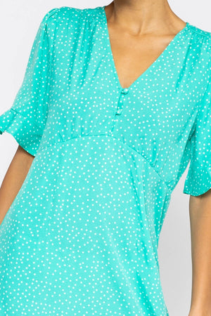Carraig Donn Betty Midi Dress in Aqua Print
