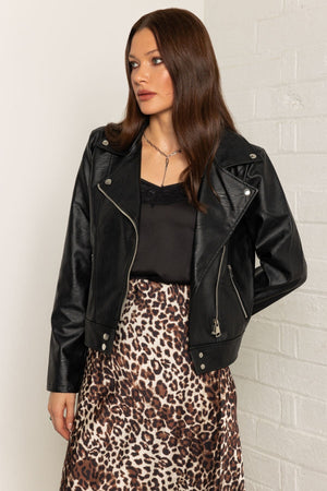 Carraig Donn Biker Jacket in Black