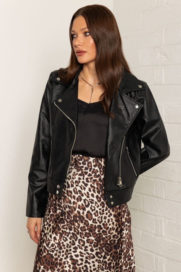 Carraig Donn Biker Jacket in Black