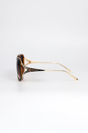 Carraig Donn Black and Brown Contrast Arm Sunglasses