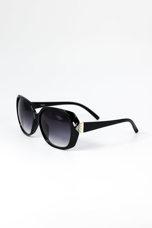 Black Diamante Detail Sunglasses