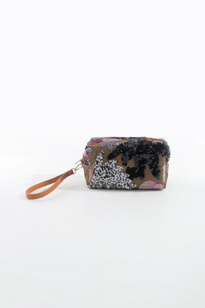 Carraig Donn Black Embellished Make Up Bag