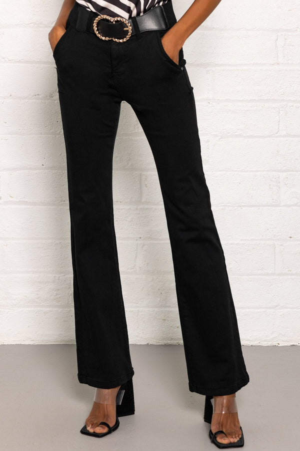 Carraig Donn Black Flared Jeans