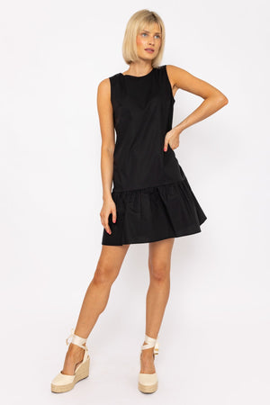 Carraig Donn Black Poplin Mini Dress