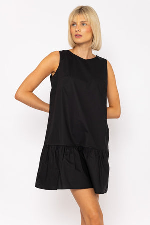 Carraig Donn Black Poplin Mini Dress