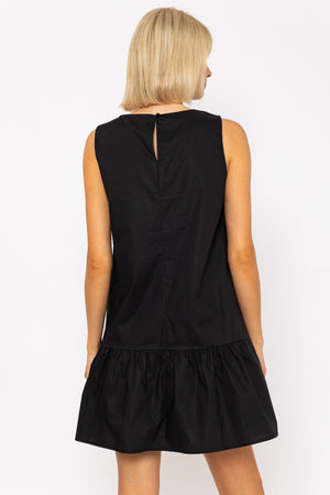 Carraig Donn Black Poplin Mini Dress