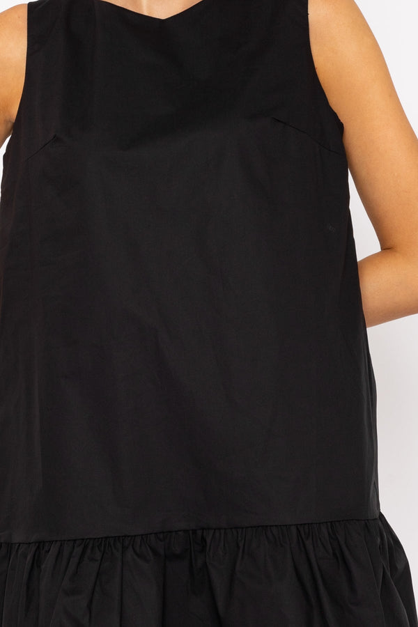 Carraig Donn Black Poplin Mini Dress