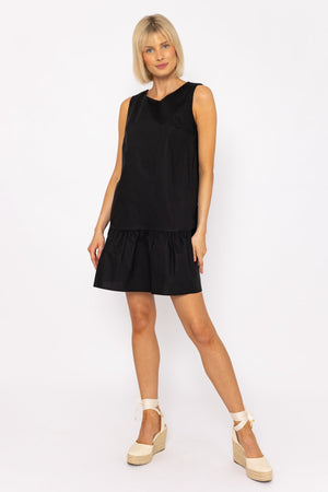 Carraig Donn Black Poplin Mini Dress