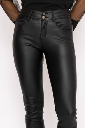 Carraig Donn Black Pu Jeans