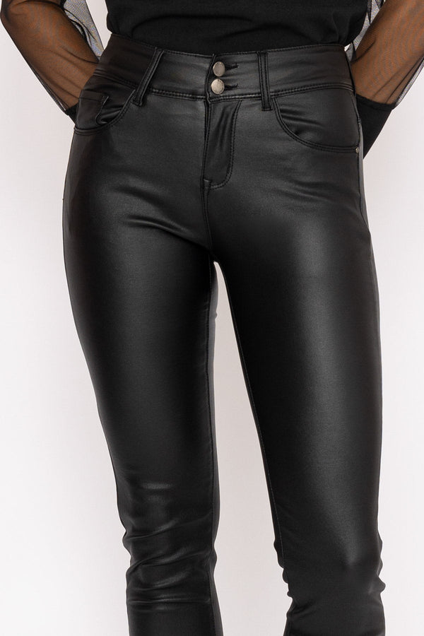 Carraig Donn Black Pu Jeans