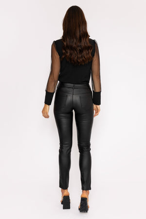 Carraig Donn Black Pu Jeans