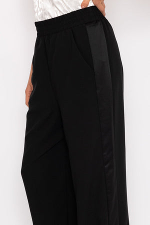 Carraig Donn Black Satin Back Crepe Trousers